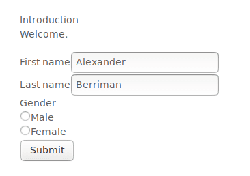 Basic form with no overrides